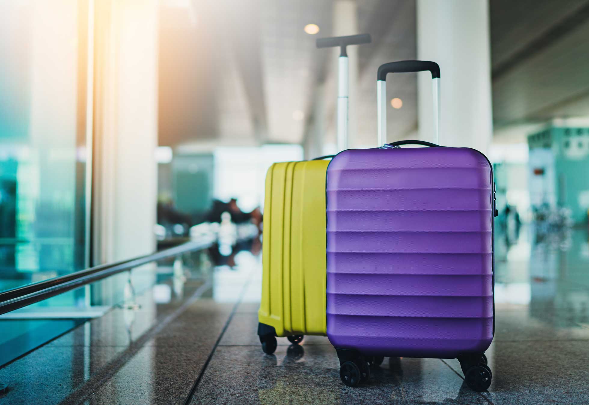 set di due valigie per viaggio in aereo 